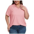 thumbnail image 2 of V50+ Womens Summer Tops Dressy Casual for Older Women Womens Blouses for Work Professional Pink Cute Shirts Trendy Going Out Plus Size Yoga Tops Women Loose Fit Buy Again My Orders, 2 of 6