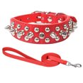thumbnail image 1 of Collar ajustable de piel sintética con incrustaciones de tachuelas para perros y gatos Adepaton CPB-US-YY390-6, 1 of 5