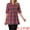 Red, variant on DARING DIVA Women's Check Top V Neck Half Sleeve Casual Tunic Blouse Green S