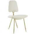 thumbnail image 3 of Modway Ponder 19" Modern Velvet Polyester Dining Side Chair in Ivory (Set of 2), 3 of 6