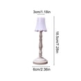 thumbnail image 3 of Linnome Vintage Pleated Night Light Bedside Table Lamp Rechargeable Compact for Bedroom Reading 7.28 Inch, 3 of 6
