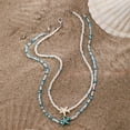 thumbnail image 4 of JUEGO DE GARGANTILLAS DE ESTILO OCEÁNNICO, Collar de cuentas Con cuentas de 2 piezas de resina mejoran el escote para mujeres para la playa, 4 of 5