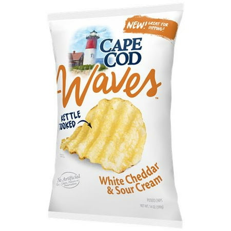 Product of Cape Cod Waves White Cheddar & Sour Cream Waves Chips, 14 oz. [Biz (Best Sour Cream Brand)