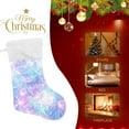 thumbnail image 4 of Mermaid Galaxy Print Christmas Stockings, Christmas Presonalized Large Stocking Sock, Set of 2 Xmas Party Winter Decor Candy Bag Family Holiday Gift, 17.7 Inch, 4 of 7