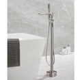 thumbnail image 3 of Freestanding Waterfall Bathtub Filler, Floor Mount Clawfoot Tub Faucets with Handheld Shower, 3 of 5