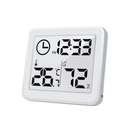 

Andoer Indoor Hygrometer Thermometer Humidity Gauge Monitor with Temperature -10℃-70℃ (14℉-158℉) and Humidity 20%RH-99%RH Sensor