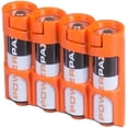 thumbnail image 1 of AA Battery Storage Caddy by Storacell, Orange, Holds 4 Batteries (Not Included), 1 of 3