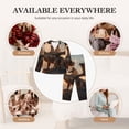 thumbnail image 7 of Yiaed Sky Sunset Bronze Dragon Print Pajamas Women's Long Sleeve Sleepwear Soft Button Down Loungewear Pjs Lounge Set Nightwear Womens Pajama Pants-X-Large, 7 of 7