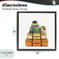 thumbnail image 4 of Stupell Industries Eclectic Travel Suitcases & Camera Black Floating Frame Canvas Art, 18 x 18, by Amanda Greenwood, 4 of 8