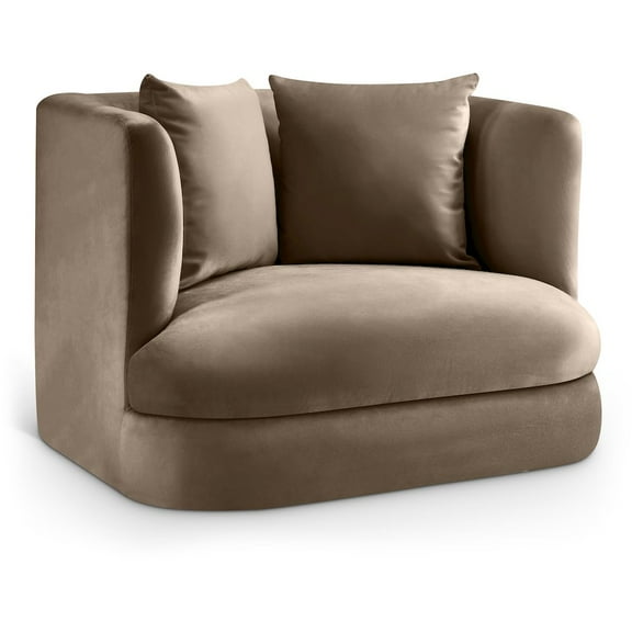 Meridian Furniture Alder Taupe Velvet Chair