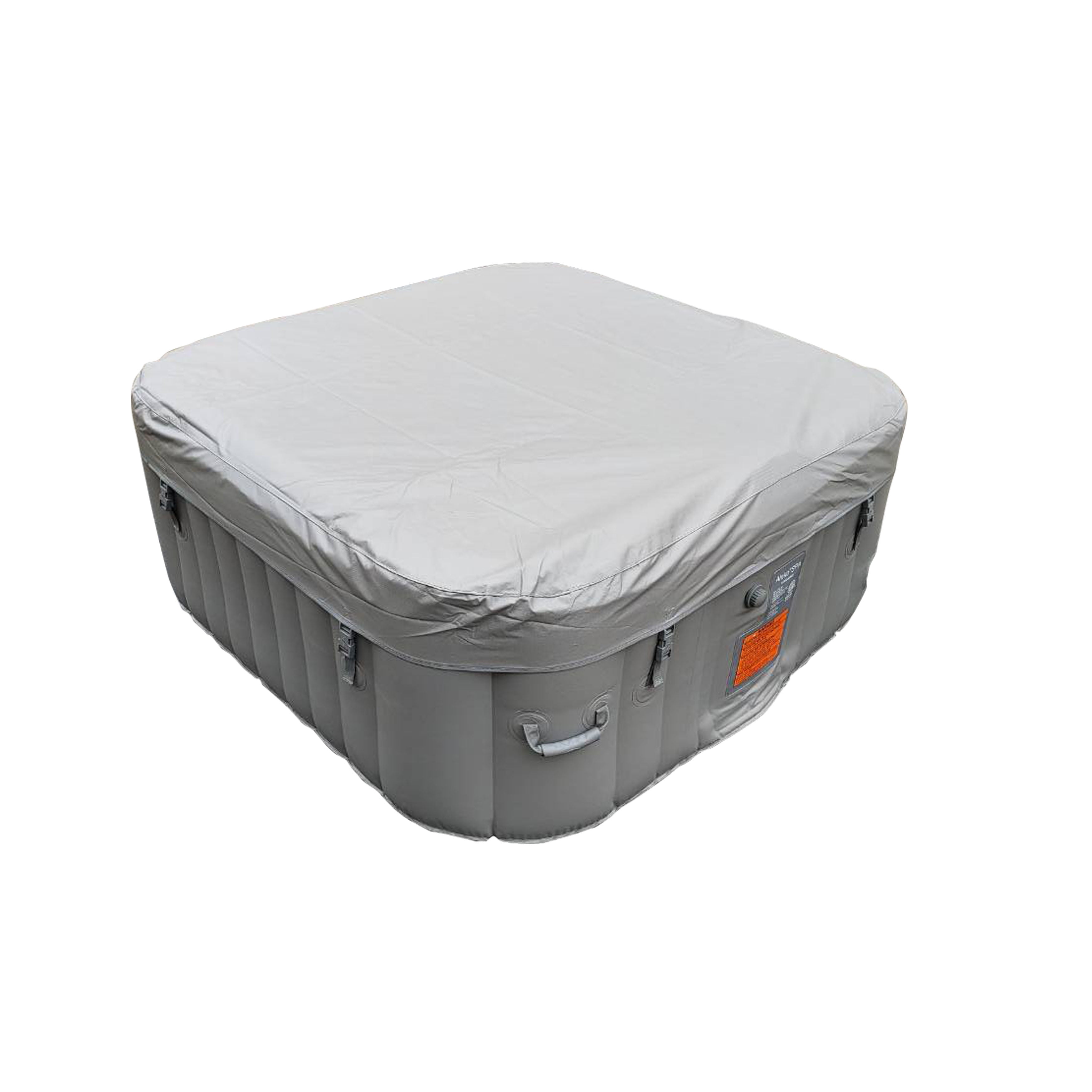 ALEKO 6 Person Square Outdoor Inflatable Hot Tub Spa with Cover