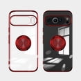thumbnail image 2 of Dteck Clear Case for Google Pixel 9 Pro XL,Shockproof Plating TPU Ring Holder Kickstand Magnetic Case Slim Transparent Back Cover for Google Pixel 9 Pro XL,Red, 2 of 5