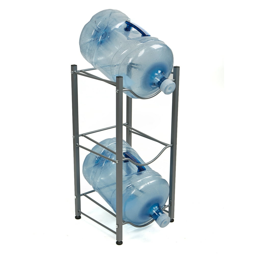 Mind Reader 3 Tier Metal Water Cooler Jug Rack, Silver