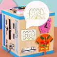 thumbnail image 3 of Tablero sensorial de madera Montessori para actividades educativas para niños. Estilo B, 3 of 9