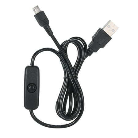 Power Cable Micro USB Power Supply Charging Cable for Raspberry Pi With ON/OFF Switch