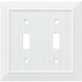 thumbnail image 1 of Franklin Brass W35268-PW-C Classic Beadboard Double Switch Wall Plate/Switch Plate/Cover, Pure White, 1 of 1