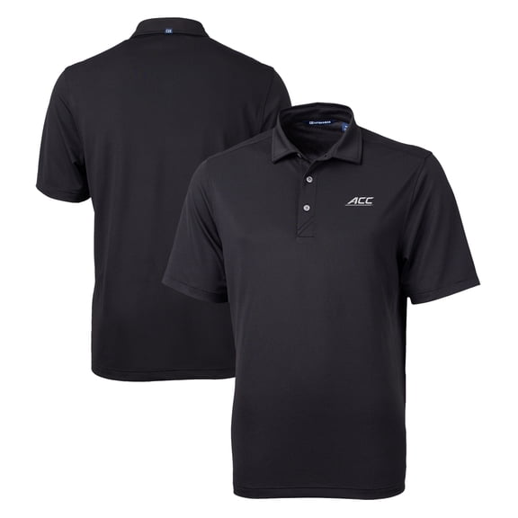 Men's Cutter & Buck Black ACC Gear Virtue Eco Pique Recycled Polo