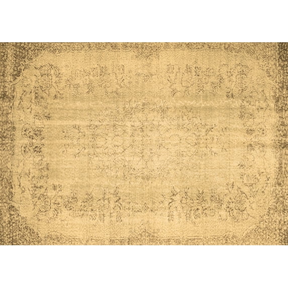 Ahgly Company Indoor Rectangle Abstract Brown Contemporary Area Rugs, 5' x 7'