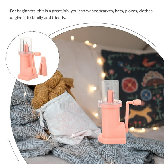 Luxshiny Knitting Yarn Ball Winder Hand Knitting Machine Pink 1Set