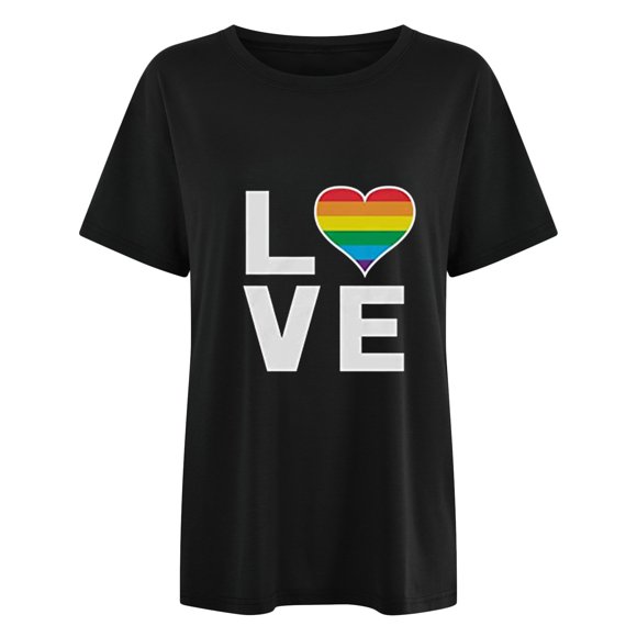 Pisexur Pride Shirt for Women Rainbow LGBT Equality Tshirt Funny Short Sleeve Gay Pride Shirt Top