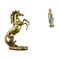 thumbnail image 1 of Estatua del caballo,Estatua de caballo de pie hecha a mano de resina de cafetería,Estatua de Lutero,Estatua de la Virgen María Figura Colección Religiosa,Figura de resina y Señora de Lutero, 1 of 8