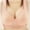 10-Pink, variant on YWDJ Bras for Women Plus Size Front Close Sleep Bras Wirefree Comfy Bras Wide Strap Half Cup Push up Wrap Lounge Bras Padded Plus Size Comfortable Bras Solid Comfortable Bras Beige L