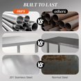 thumbnail image 3 of Stainless Steel Workbench - 35" x 24" Prep Table with Shelf | Silver Garage & Kitchen Work Table for Food Prep, Workshops & Bars, 3 of 7