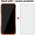 thumbnail image 2 of Phone Case for Samsung Galaxy A70 with Tempered Glass Screen Protector Stand Hybrid Rugged Protective Cell Cover A70S A 70 70A S70 Kickstand Mobile Accessories Women Orange, 2 of 14