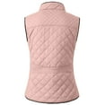 thumbnail image 3 of NE PEOPLE Women’s Quilted Vest – Lightweight Sleeveless Full Zip Up Casual Stand Collar Padding Gilet Jacket with Pockets NEWV40 Blush L, 3 of 7