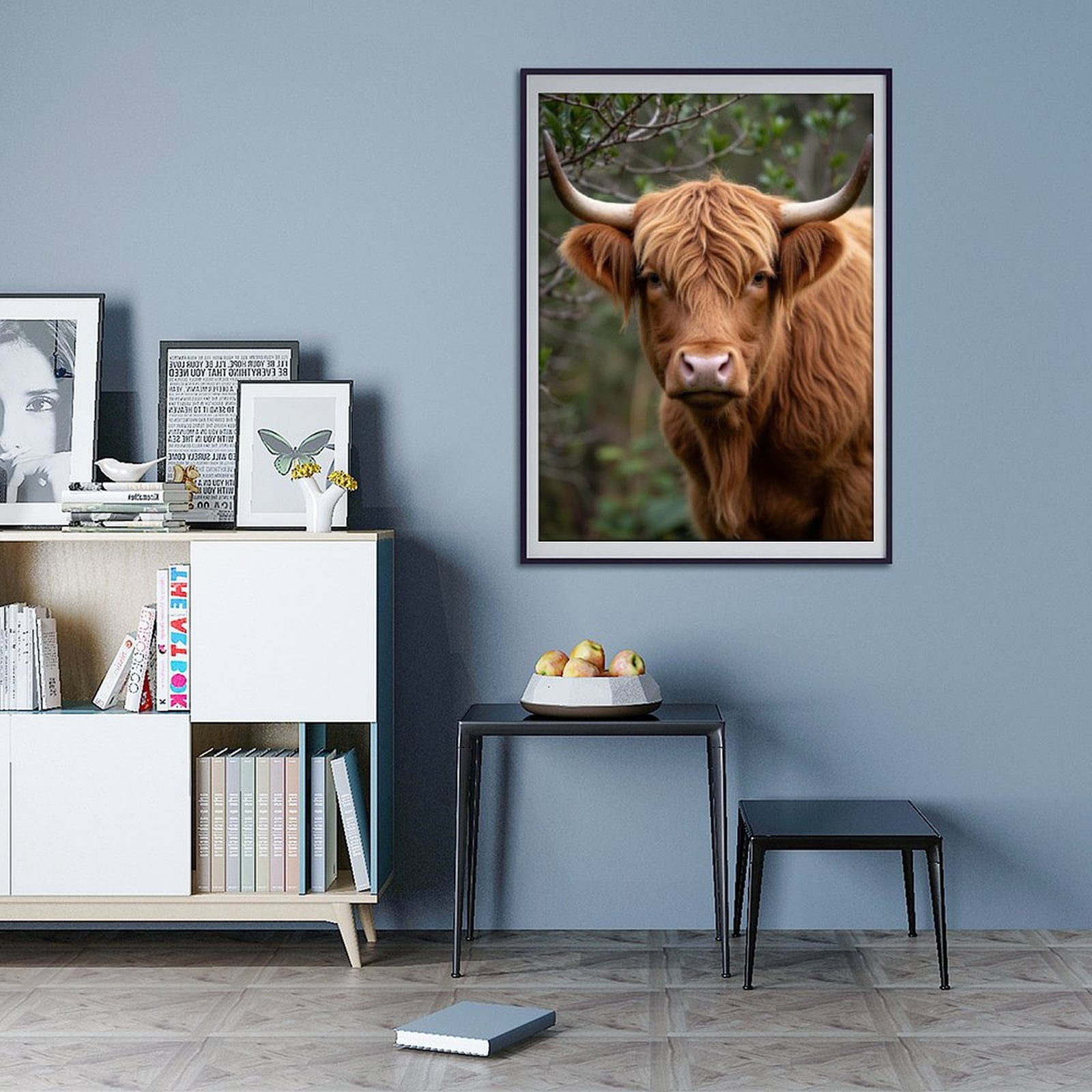 Diamond Art Kit for Adults, Shaggy Bull Nature Portrait Diamond Painting for Adults Beginners, DIY Diamond Art Painting Kits, 5D Diamond Painting Crafts for Home Decor 12x16 Frameless