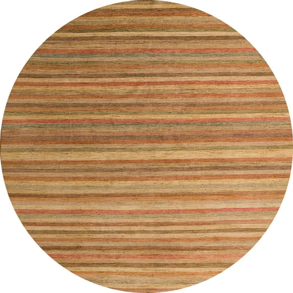 Ahgly Company Indoor Round Abstract Sedona Brown Abstract Area Rugs, 6' Round