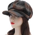 thumbnail image 2 of TEMOGU-Womens Classic Newsboy Caps Visor 8 Panel Gatsby Cabbie Hat, 2 of 4
