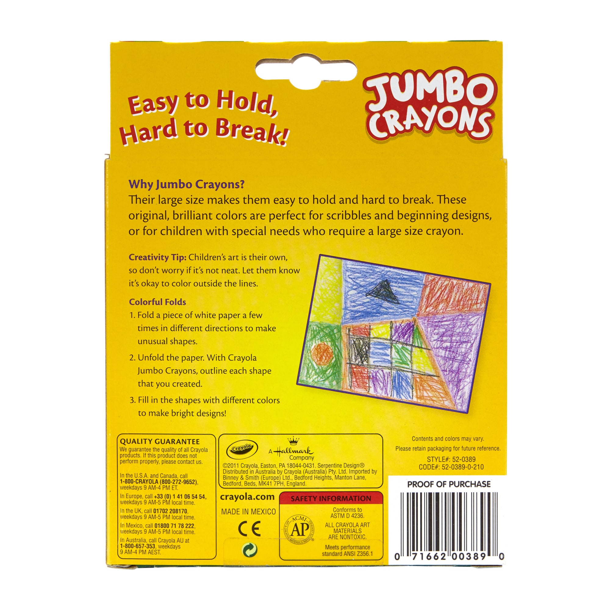Crayola Jumbo Size Crayons for Toddlers, 8 Count, Easter Basket Stuffers for Toddlers, Gifts - image 3 of 10