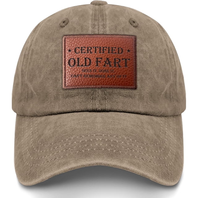 Funny Hat Certified Old Fart Hats for Men Baseball Graphic Cap