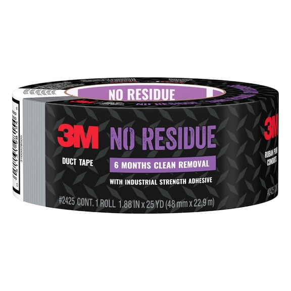 3M No Residue Duct Tape, 1.88 inches x 25 yards, 1 Roll