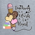 thumbnail image 2 of Teaching is a Work of Heart Pop Culture Ladies Racerback Tank Top, Heather Grey, Large, 2 of 5