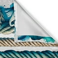 thumbnail image 4 of Ambesonne Nautical Valance & Curtain 3 Pcs Set, Icy Aquamarine Ocean Waves, 55"x45", Seafoam Beige Soft Blue, 4 of 7
