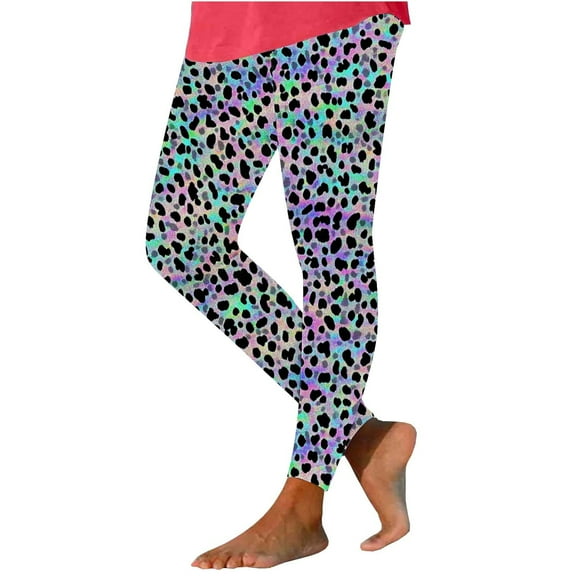 Mingw Yoga Pants for Women Floral Printed Stretchy and Comfortable Leggings Athletic Workout Running Pants,Multicolor,M