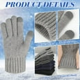 thumbnail image 3 of Dalrosia 4 Pairs Women's Winter Touch Screen Gloves Warm Fleece Lined Knit Gloves Elastic Cuff Winter Texting Gloves, 3 of 5