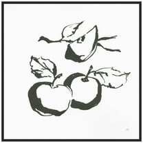 Amanti Art Apples BW Framed Canvas Wall Art Print