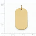 thumbnail image 3 of 14k Yellow Gold Solid Plain .035 Gauge Engraveable Dog Tag Disc Charm Pendant, 3 of 7