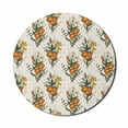thumbnail image 1 of Hawaii Mouse Pad for Computers, Vintage Tropic Flower Leaves California Poppy, Round Non-Slip Thick Rubber Modern Gaming Mousepad, 8" Round, Burnt Orange Champagne, by Ambesonne, 1 of 2