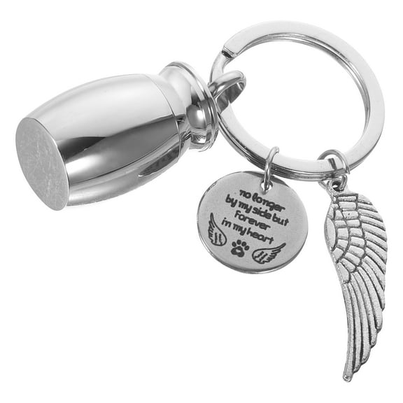 Baluue ashes keepsake Urn Keepsake Keychain Silver 1Pack