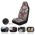 thumbnail image 6 of Jeiento Gothic Skull Car Seat Covers 2 Pcs Stretch Polyester Fabric Cover Breathable Car Seat Cover Easy Installation Universal Size Fit for Most Cars SUVs, 6 of 7