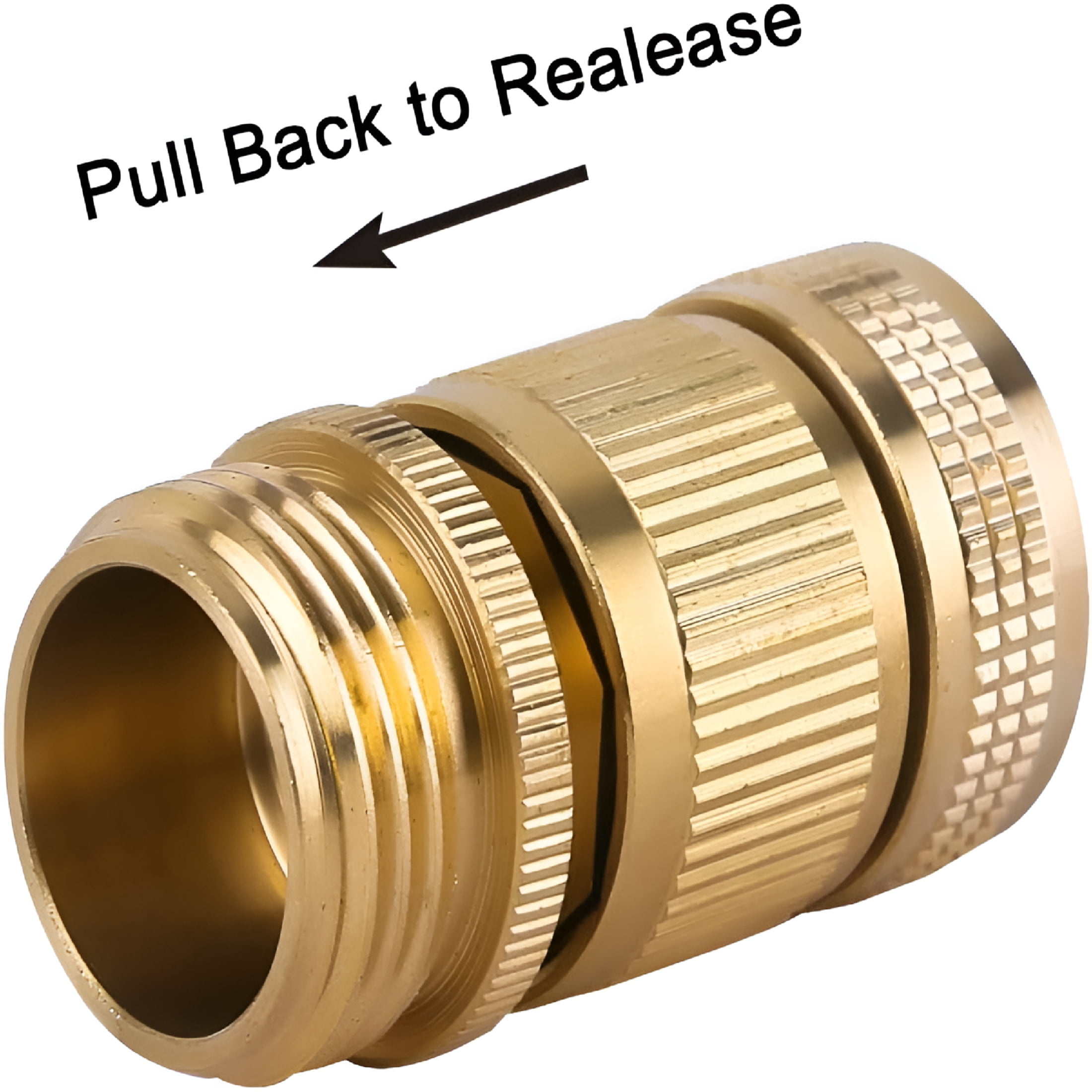 ZHZFKQ Garden Hose Quick Connector Water Hose Connect Garden Hose Connectors Brass Hose Connectors Quick Connect Fittings 3/4" Solid Brass 6 Sets
