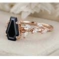 thumbnail image 3 of Coffin Cut Lab-Created Black Onyx & Diamond Engagement Ring in 925 Sterling Silver – Unique Wedding Engagement Ring, Perfect Bride Gift Fine Jewelry, 3 of 4