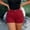 Red, variant on ITSAME Women's Cargo Shorts with Pockets Elastic Waist Lightweight Summer Loose Casual Shorts Khaki Size L