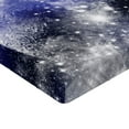 thumbnail image 2 of Ambesonne Galaxy Fitted Sheet, Nebula Galaxy Scenery, Twin Size, Blue Navy White, 2 of 3