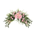 thumbnail image 2 of Arco de flores artificiales para boda, guirnalda floral para dintel de pared de 50 x 25 cm. Rosa, 2 of 9
