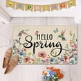thumbnail image 2 of Hello Spring Colorful Floral Flower Decorative Front Door Mat, Hummingbird Doormat Indoor Outdoor Non-Slip Floor Entryway Rug, Butterfly Seasonal Home Kitchen Decoration 17x30 Inch, 2 of 6